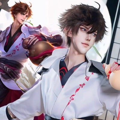 现货王者荣耀李白原皮cosplay