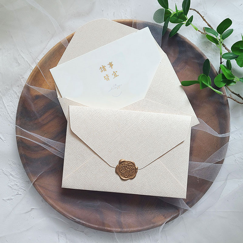 请柬明信片麻布纹生日贺卡节日祝福信纸感谢祝福万事胜意空白卡片定制