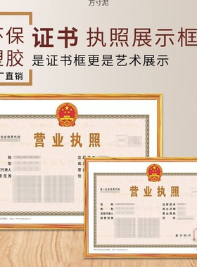 工商营业执照相框4卫生机构执业