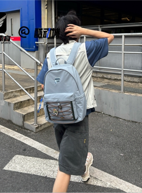 FILA斐乐 器灰蓝男女学院风百搭通勤书包背包双肩包T13U532106FBU