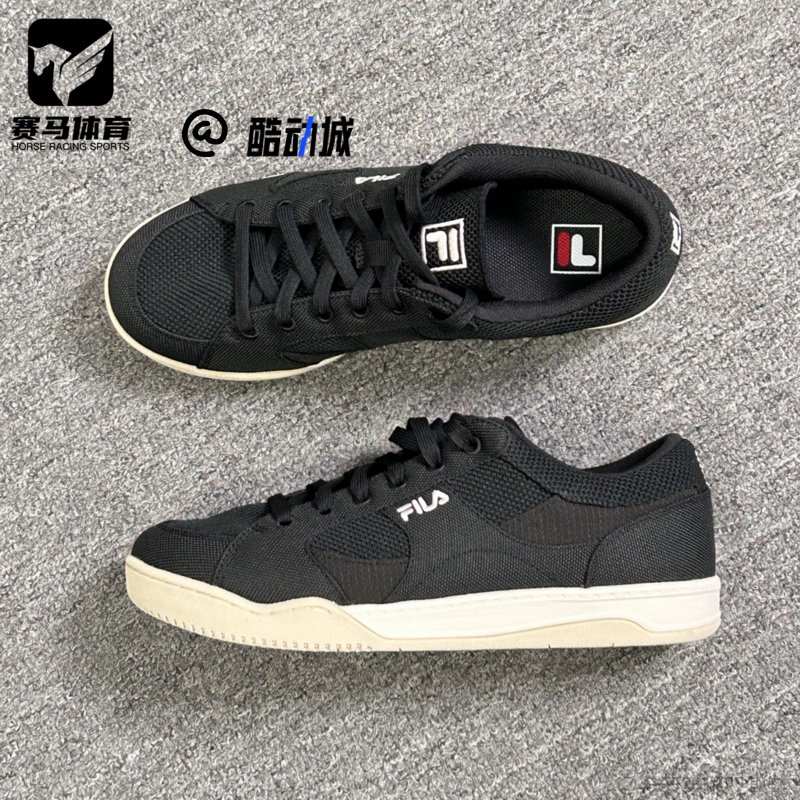 斐乐SLANTSHOT云帆鞋黑色帆布鞋