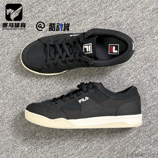 FILA斐乐SLANT SHOT云帆鞋黑色男子松弛简约帆布鞋F12M631301FBA