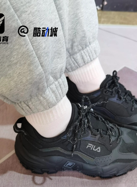 FILA斐乐 掠夺者2代黑色女子轻便透气老爹鞋运动鞋F12W216132FBK