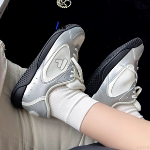 FILA斐乐WING羽翼鞋白银女子舒适轻便休闲低帮板鞋T12W532903FSS