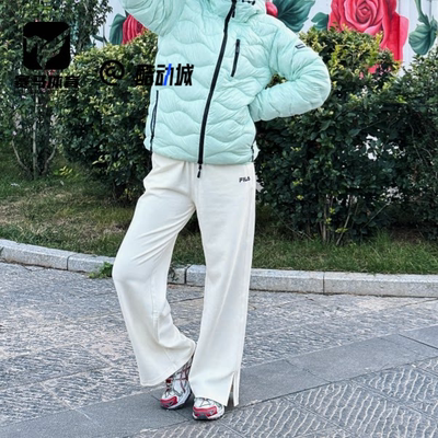 FILA女子简约百搭针织运动裤