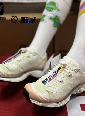 SALOMON萨洛蒙 XT-6男女同款淡绿色系带透气低帮户外功能鞋472937