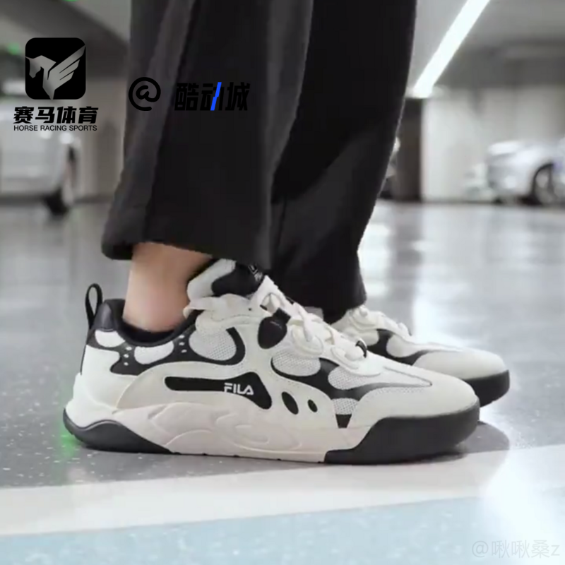 斐乐星韵鞋白黑板鞋运动鞋休闲鞋