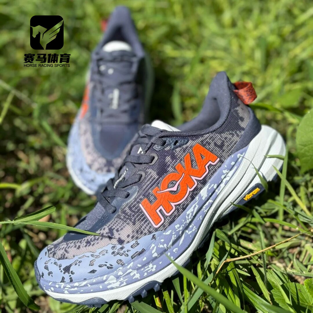 HOKA Speedgoat6飞速羚羊6灰蓝色女子休闲越野跑步鞋1147811-NDS