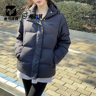 FILA斐乐 HERITAGE传奇蓝女子休闲保暖连帽羽绒服F11W448901FNV