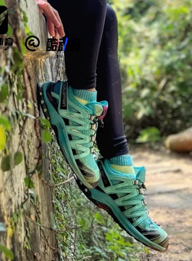 SALOMON萨洛蒙XA Pro 3D女蓝色织物耐磨透气户外登山徒步鞋400896