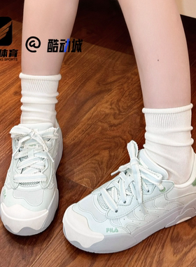 FILA斐乐蛋包鞋腼腆绿女时尚百搭耐磨低帮休闲板鞋F12W532207FBB