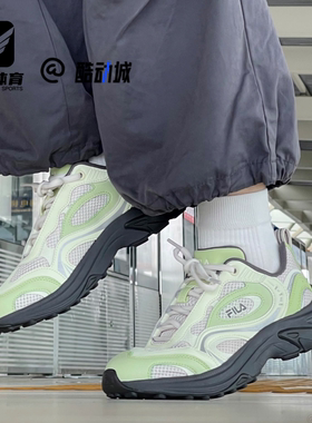 FILA斐乐川流鞋灰绿女子耐磨透气低帮运动休闲鞋F12W532115FSB