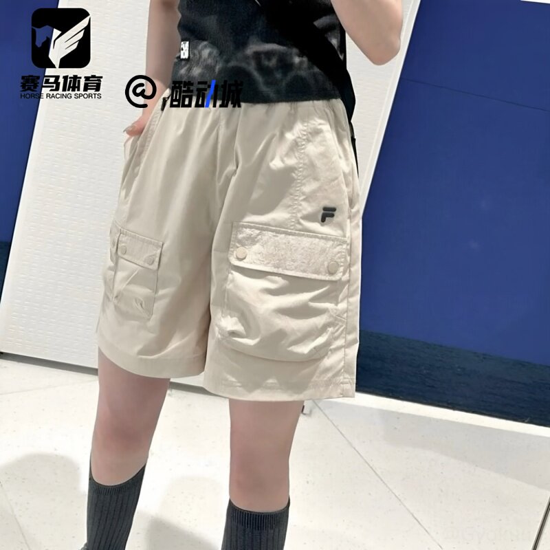 斐乐卡其色休闲舒适百搭工装短裤