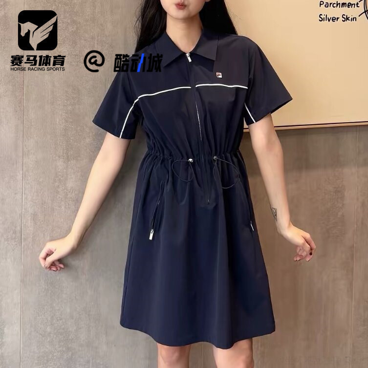 斐乐女子舒适时尚短袖连衣裙