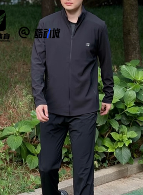FILA斐乐 Fitness 黑色男舒适运动休闲针织夹克外套A11M531502FBK