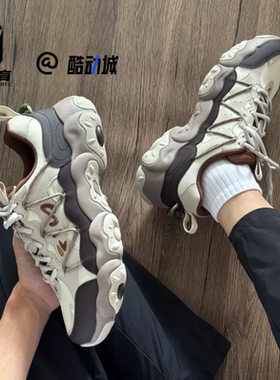 FILA斐乐猫爪6代黄棕男子轻便耐磨老爹鞋运动休闲鞋F12M542151FPP