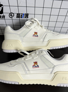 FILA斐乐CAMPUS白色女子舒适简约百搭耐磨休闲板鞋F12W522220FWN