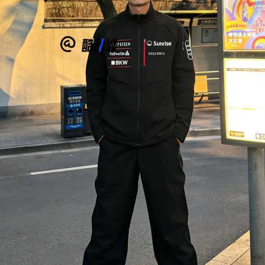 迪桑特SWISSSKI黑男女工装外套