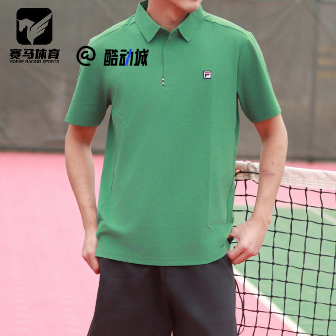 斐乐男子舒适时尚针织短袖网球衣