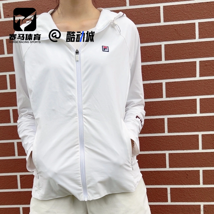 FILATENNIS白色女子连帽外套