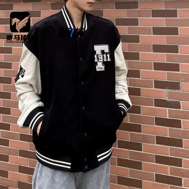 FILA黑白男子运动休闲棒球服