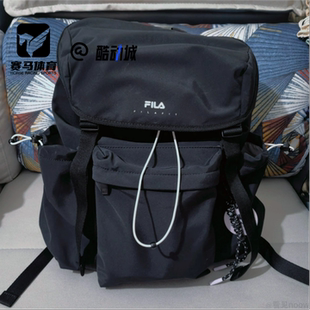 FILA斐乐 深黑女子通勤书包双肩包电脑包A13W421165FBK FITNESS