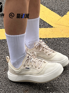 FILA斐乐水母鞋米黄男子轻便摩登帆布鞋运动休闲鞋F12M421305FAA