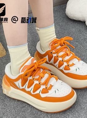 FILA斐乐萝卜鞋橙白女子厚底增高摩登鞋运动休闲鞋F12W411201FOA