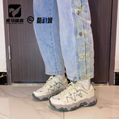 FILA斐乐猫爪6代白色女子厚底增高运动休闲鞋 老爹鞋 F12W512103FGD