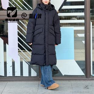 KOLON SPORT可隆SS25 HIKING黑色男女防风长款羽绒服V2JDX24631