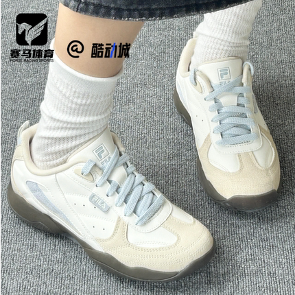 FILA斐乐飞泉鞋椰浆白女子舒适百搭耐磨运动休闲鞋F12W531105FCP