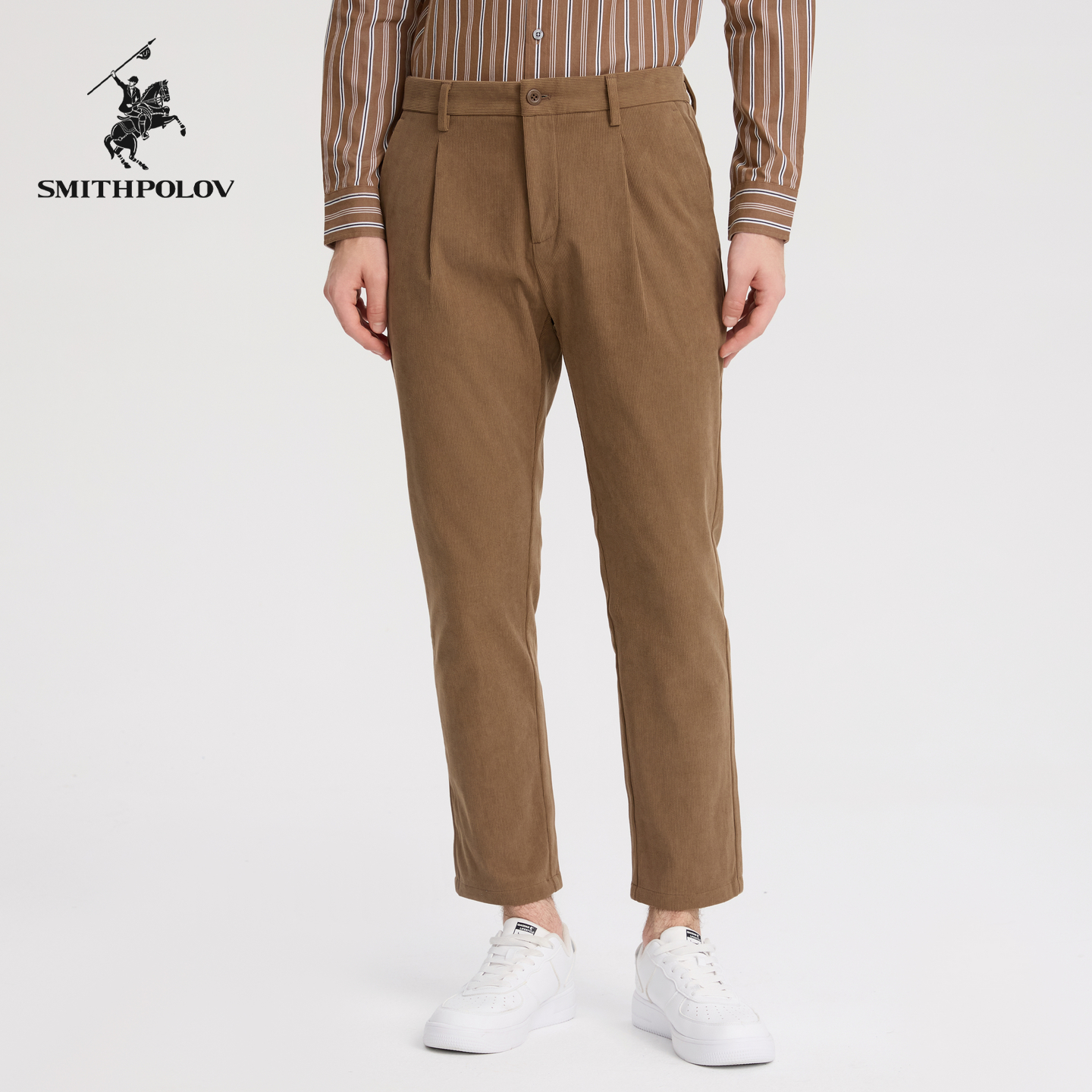 SMITHPOLOV斯密特保罗秋冬新款男士直筒长裤修身弹力商务休闲长裤