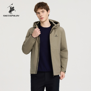 SMITHPOLOV斯密特保罗男士羽绒服秋冬新款商务休闲羽绒夹克外套男