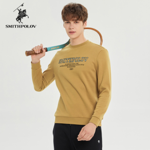 SMITHPOLOV斯密特保罗2024年秋季 t恤 卫衣宽松印花圆领套头男长袖