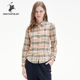 SMITHPOLOV斯密特保罗2024春季 女士衬衫 新款 纯棉格子长袖