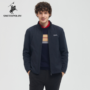 新款 2024秋季 通勤休闲外套 立领夹克男士 SMITHPOLOV斯密特保罗男装