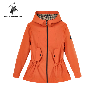 SMITHPOLOV斯密特保罗2025秋季新款女装时尚休闲修身连帽外套夹克