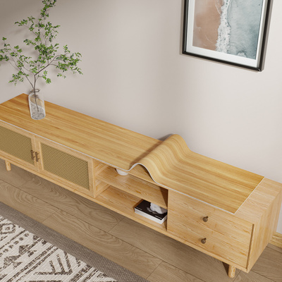 皮革桌布仿木纹电视柜垫