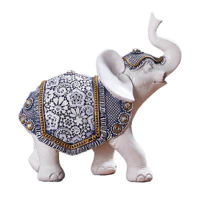 大象树脂工艺品摆件欧式东南亚风格时尚创意家居轻奢摆件礼品