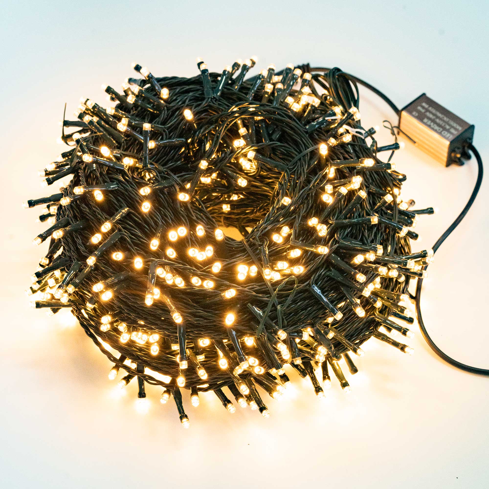 圣诞树灯led小彩灯闪灯串灯圣诞节装饰插电墨绿线户外防水灯串灯