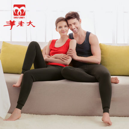 羊老大保暖裤女冬正品特厚毛裤高腰裤男可机洗冬季保暖裤男