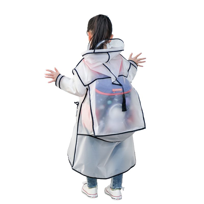 儿童雨衣书包位女童3-6-9岁潮