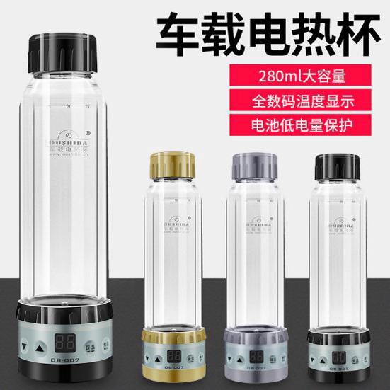 欧之宝车载电热杯12V24V汽车用烧水壶加热杯车载热水器水杯内玻璃