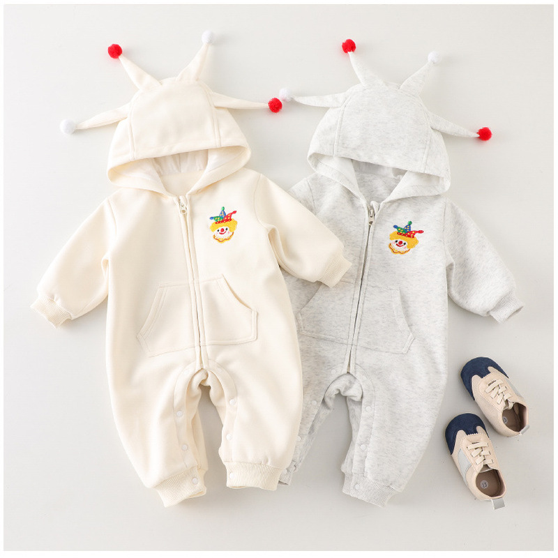 婴儿连体衣男女宝宝衣服秋装百天春秋季幼儿秋款满月外出服爬爬服