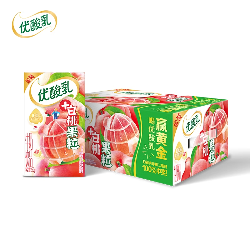 [伊利优酸乳]原味/白桃/草莓味含乳饮料/生牛乳牛奶饮品