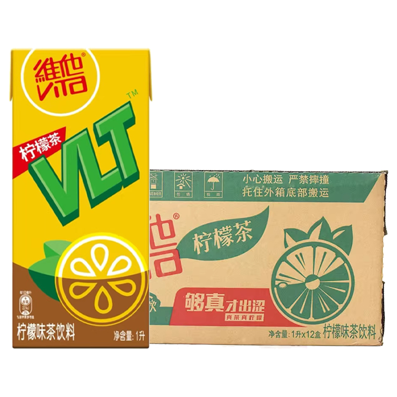 维他柠檬味茶饮料大瓶1L盒装