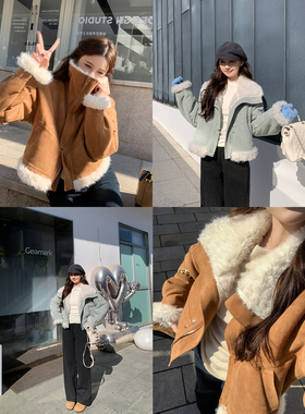 SHAOER【柏林少女】氛围感小个子冬软糯保暖毛毛外套S725X21756
