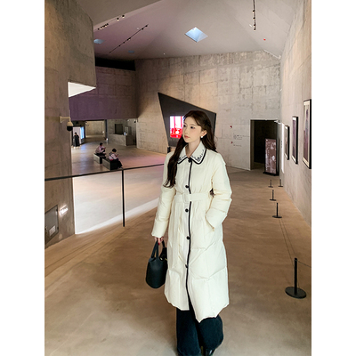 SHAOER【踏雪寻梅】冬季翻领复古刺绣保暖通勤羽绒服S725R20298