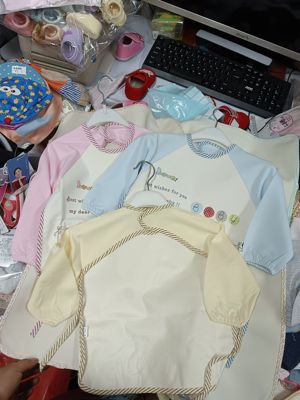 宝宝罩衣吃饭防水反穿绘画围兜儿童围裙画画衣服男童长袖小孩护衣
