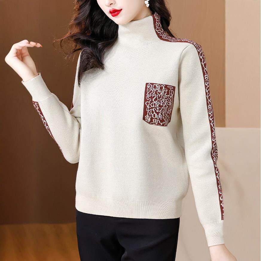 ROUMIKL高端高领加厚上衣女秋冬天广州十三行妈妈义乌针织大朗毛